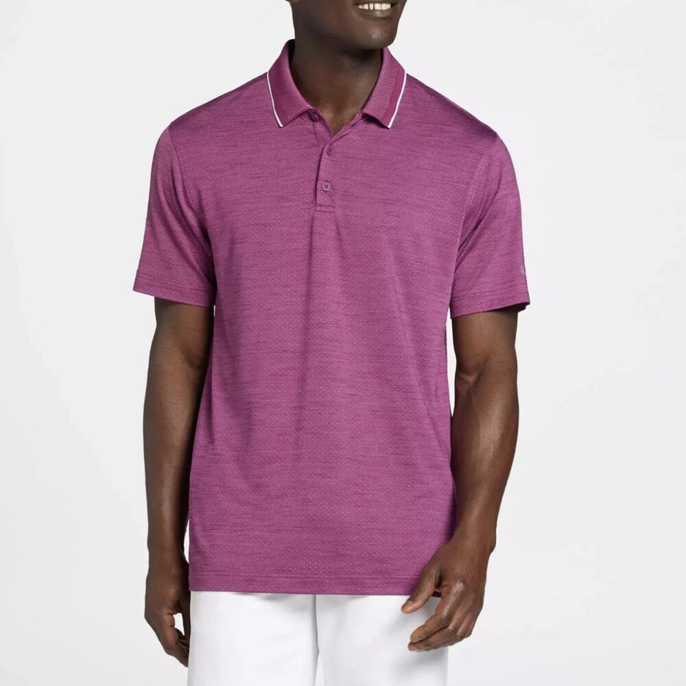 NWT Walter Hagen Mens XXL Radiant Raspberry Birdseye Performance Polo Golf